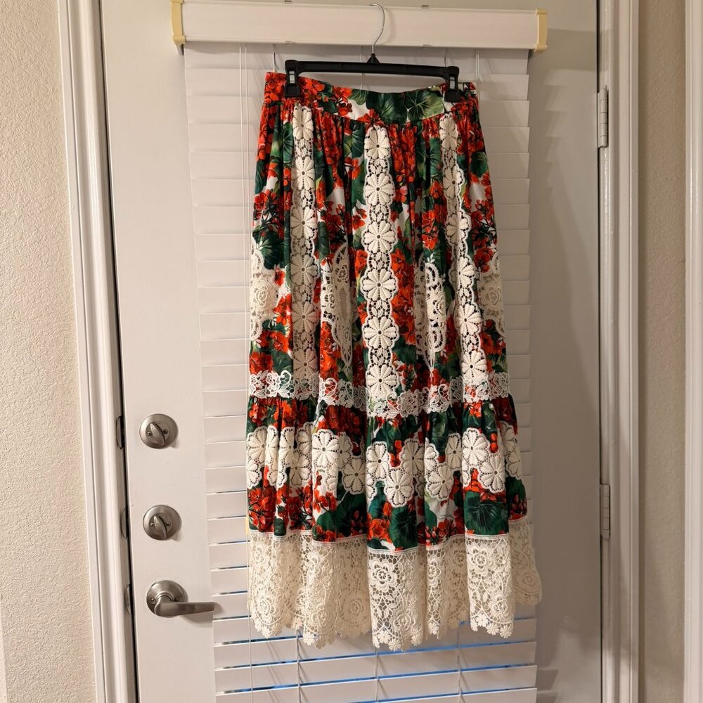Dolce & Gabbana Portofino Guipure Lace Skirt (IT 44)